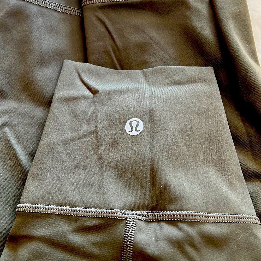 Olive green Lululemon capri leggings size 8